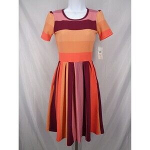 LuLaRoe Stripe Amelia Dress Size XS New